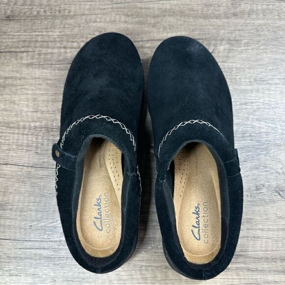 Clarks~Women's~”Roseville Echo”~Black Slip On Mules~Size 7 - Picture 6 of 9